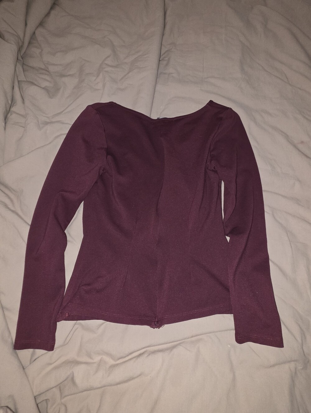 La Femme En Noir Marilyn Oxblood Top - Picture 6 of 6